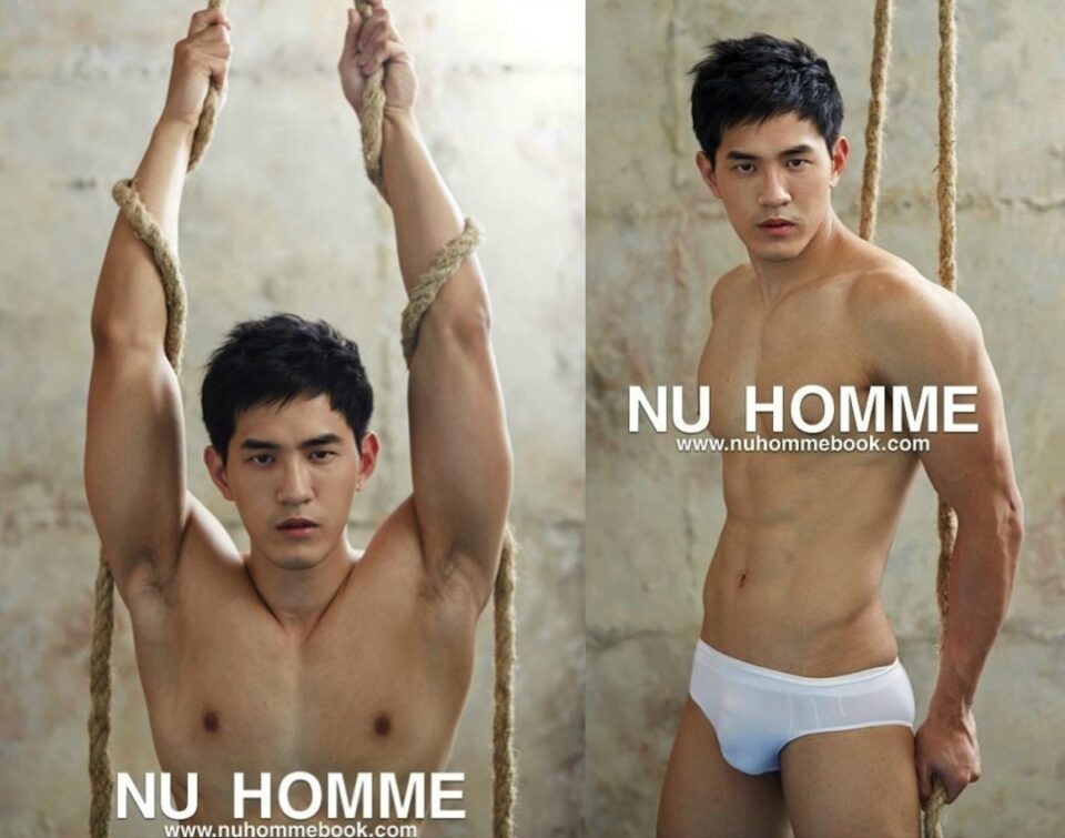 超帅气鲜肉激凸大根照，NU HOMME肌肉帅哥捆绑 - 图4