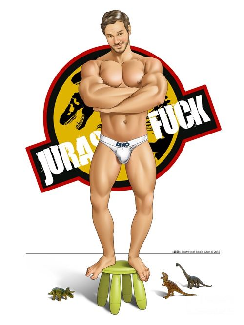EDDIE CHIN创作的同人画，美好的肉体！现实的明星！ - 图7